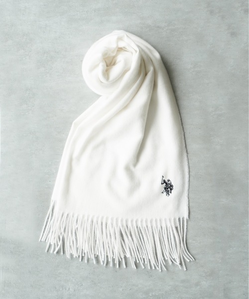 U.S. POLO ASSN.】 ユーエスポロアッスン ロゴ刺繍マフラー USPA-2018
