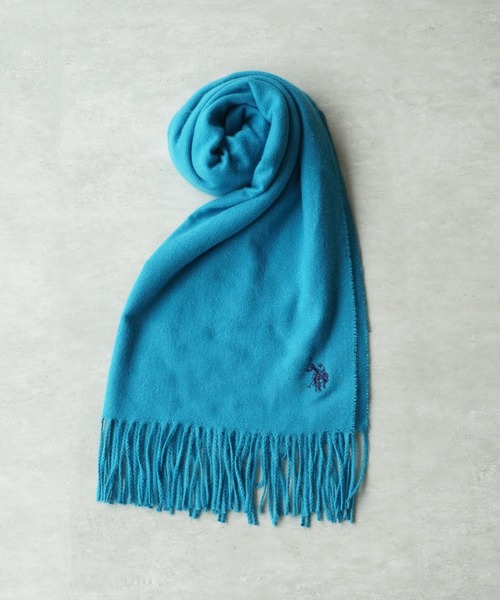 U.S. POLO ASSN.（ユーエスポロアッスン）の「【U.S. POLO ASSN.】 ユーエスポロアッスン　ロゴ刺繍マフラー　USPA-2018/2019（マフラー・レディース・ネイビー/ブルー系その他/オレンジ/ホワイト/ベージュ系その他/キャメル/ピンク/レッド/ブラック/グレー系その他/ピンク系その他/オフホワイト/ブラック系その他/グレー/ダークグリーン/ターコイズブルー/レモンイエロー・FREE）」の10枚目の写真