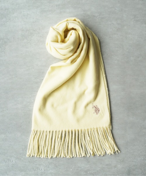 U.S. POLO ASSN.（ユーエスポロアッスン）の「【U.S. POLO ASSN.】 ユーエスポロアッスン　ロゴ刺繍マフラー　USPA-2018/2019（マフラー・レディース・ネイビー/ブルー系その他/オレンジ/ホワイト/ベージュ系その他/キャメル/ピンク/レッド/ブラック/グレー系その他/ピンク系その他/オフホワイト/ブラック系その他/グレー/ダークグリーン/ターコイズブルー/レモンイエロー・FREE）」の13枚目の写真