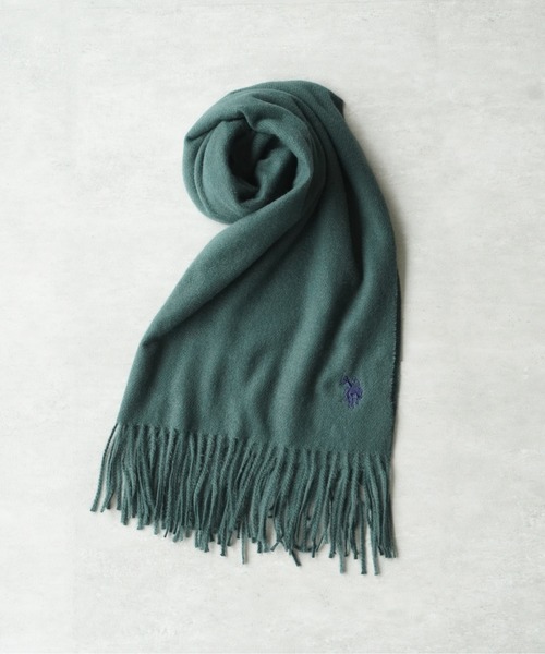 U.S. POLO ASSN.（ユーエスポロアッスン）の「【U.S. POLO ASSN.】 ユーエスポロアッスン　ロゴ刺繍マフラー　USPA-2018/2019（マフラー・レディース・ネイビー/ブルー系その他/オレンジ/ホワイト/ベージュ系その他/キャメル/ピンク/レッド/ブラック/グレー系その他/ピンク系その他/オフホワイト/ブラック系その他/グレー/ダークグリーン/ターコイズブルー/レモンイエロー・FREE）」の8枚目の写真