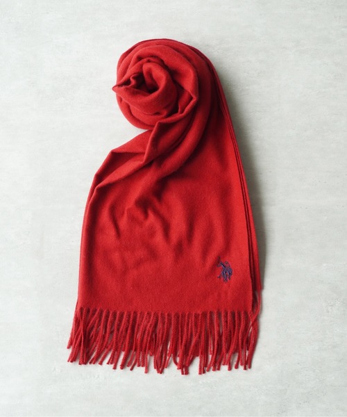 U.S. POLO ASSN.（ユーエスポロアッスン）の「【U.S. POLO ASSN.】 ユーエスポロアッスン　ロゴ刺繍マフラー　USPA-2018/2019（マフラー・レディース・ネイビー/ブルー系その他/オレンジ/ホワイト/ベージュ系その他/キャメル/ピンク/レッド/ブラック/グレー系その他/ピンク系その他/オフホワイト/ブラック系その他/グレー/ダークグリーン/ターコイズブルー/レモンイエロー・FREE）」の18枚目の写真