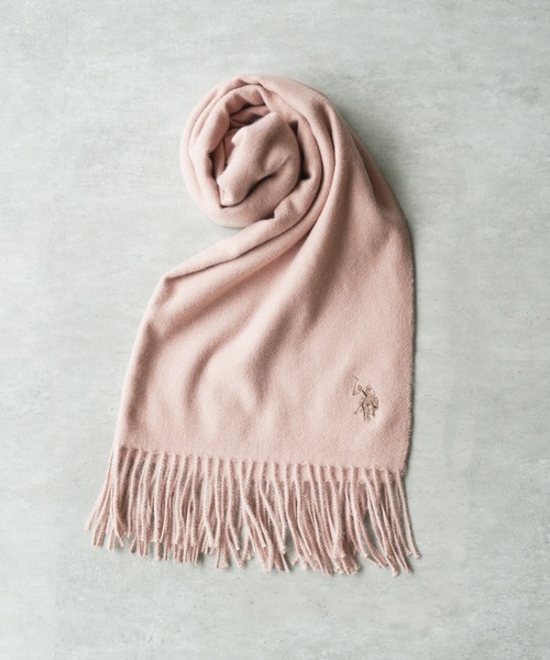 U.S. POLO ASSN.（ユーエスポロアッスン）の「【U.S. POLO ASSN.】 ユーエスポロアッスン　ロゴ刺繍マフラー　USPA-2018/2019（マフラー・レディース・ネイビー/ブルー系その他/オレンジ/ホワイト/ベージュ系その他/キャメル/ピンク/レッド/ブラック/グレー系その他/ピンク系その他/オフホワイト/ブラック系その他/グレー/ダークグリーン/ターコイズブルー/レモンイエロー・FREE）」の19枚目の写真