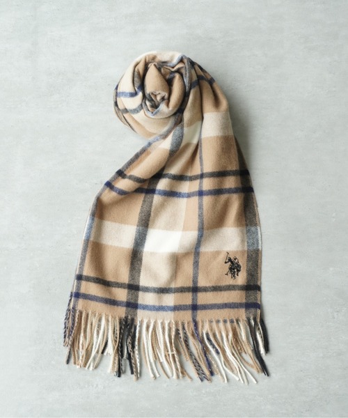 U.S. POLO ASSN.（ユーエスポロアッスン）の「【U.S. POLO ASSN.】 ユーエスポロアッスン　ロゴ刺繍マフラー　USPA-2018/2019（マフラー・レディース・ネイビー/ブルー系その他/オレンジ/ホワイト/ベージュ系その他/キャメル/ピンク/レッド/ブラック/グレー系その他/ピンク系その他/オフホワイト/ブラック系その他/グレー/ダークグリーン/ターコイズブルー/レモンイエロー・FREE）」の21枚目の写真