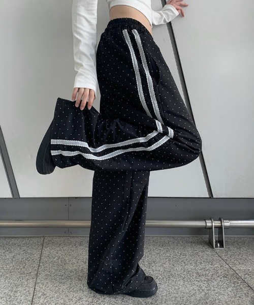 smyeon ドットパンツ ブラック smyeon Compact lace jacket