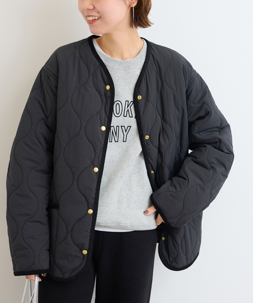 JOURNAL STANDARD relume（ジャーナルスタンダード　レリューム）の「コクーンキルティングブルゾン（その他アウター・レディース・ブラック/カーキ/ブラウン・FREE）」の7枚目の写真