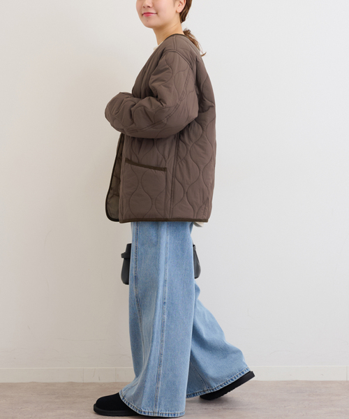 JOURNAL STANDARD relume（ジャーナルスタンダード　レリューム）の「コクーンキルティングブルゾン（その他アウター・レディース・ブラック/カーキ/ブラウン・FREE）」の12枚目の写真