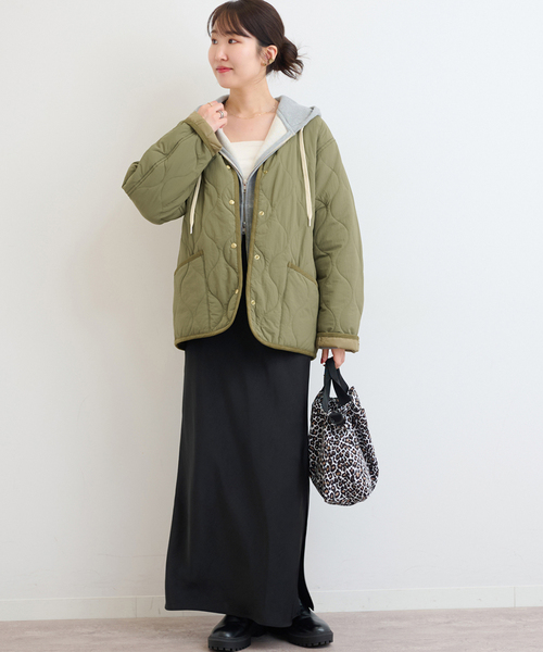 JOURNAL STANDARD relume（ジャーナルスタンダード　レリューム）の「コクーンキルティングブルゾン（その他アウター・レディース・ブラック/カーキ/ブラウン・FREE）」の17枚目の写真