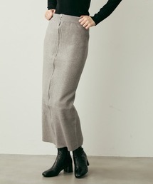 Clum（クルム）の「フロントジップスリットニットナロースカート（スカート）」