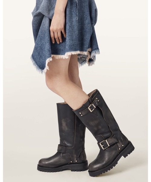 ALLSAINTS(オールセインツ)の「TAY LEATHER BIKER BOOTS | TAY レザー バイカー ブーツ(ブーツ・レディース・ダークブラウン・UK3/UK4/UK5/UK6)」の4枚目の写真