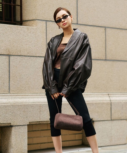 セール】ショールカラー レザー ブルゾン KINO THE KEI（その他