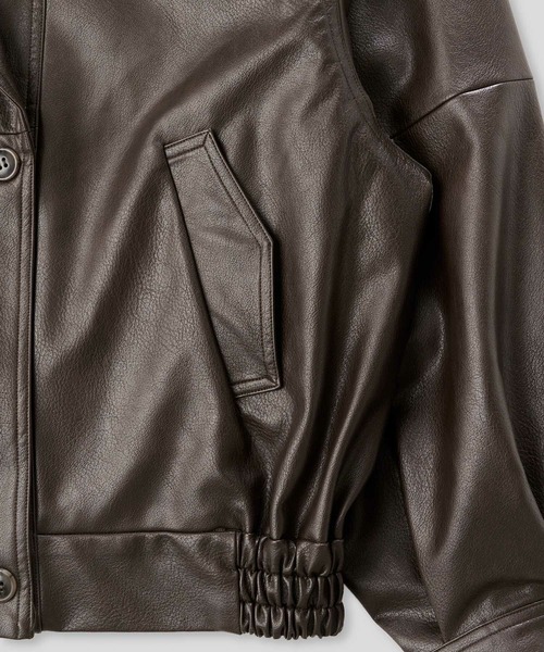 ショールカラー レザー ブルゾン KINO THE KEI（その他アウター