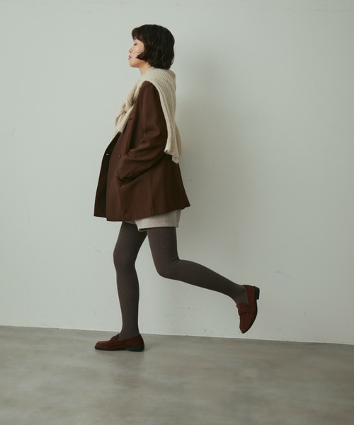 full/fill.(フルフィル)の「ribbon no collar jacket / リボン付きノーカラージャケット(ノーカラージャケット・レディース・グレー/ブラウン・FREE)」の12枚目の写真