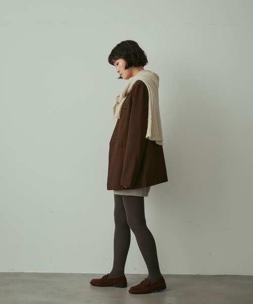 セール】ribbon no collar jacket / リボン付きノーカラージャケット