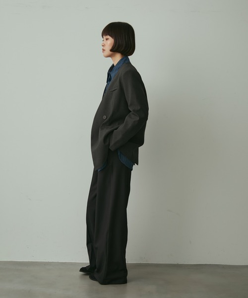 full/fill.(フルフィル)の「ribbon no collar jacket / リボン付きノーカラージャケット(ノーカラージャケット・レディース・グレー/ブラウン・FREE)」の20枚目の写真