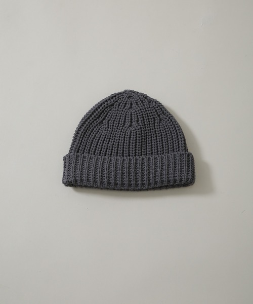 NANO universe（ナノユニバース）の「｢NJ/CLUB｣ 5Gホールガーメント畔編みニットキャップ（ニットキャップ/ビーニー・メンズ・グレー/ブルー/ブラック/ベージュ・FREE）」の3枚目の写真
