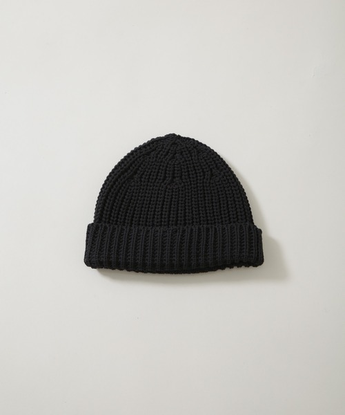 NANO universe（ナノユニバース）の「｢NJ/CLUB｣ 5Gホールガーメント畔編みニットキャップ（ニットキャップ/ビーニー・メンズ・グレー/ブルー/ブラック/ベージュ・FREE）」の5枚目の写真