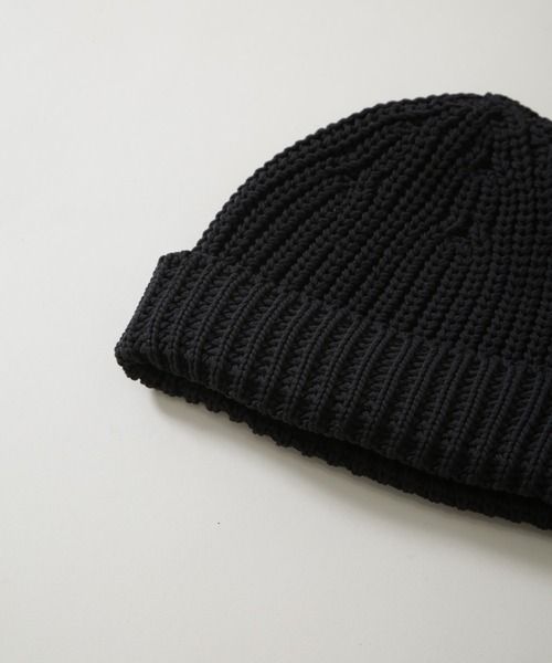 NANO universe（ナノユニバース）の「｢NJ/CLUB｣ 5Gホールガーメント畔編みニットキャップ（ニットキャップ/ビーニー・メンズ・グレー/ブルー/ブラック/ベージュ・FREE）」の7枚目の写真