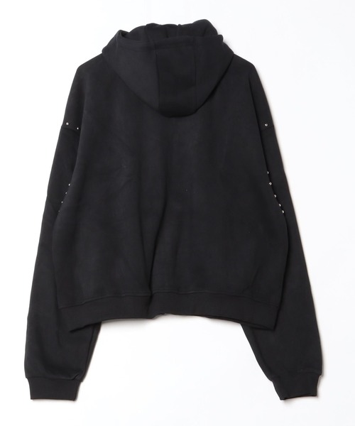 KsG(ケーエスジー)の「Studs Line Zip Hoodie(パーカー・レディース・ホワイト/ブラック・SMALL/MEDIUM/LARGE)」の7枚目の写真