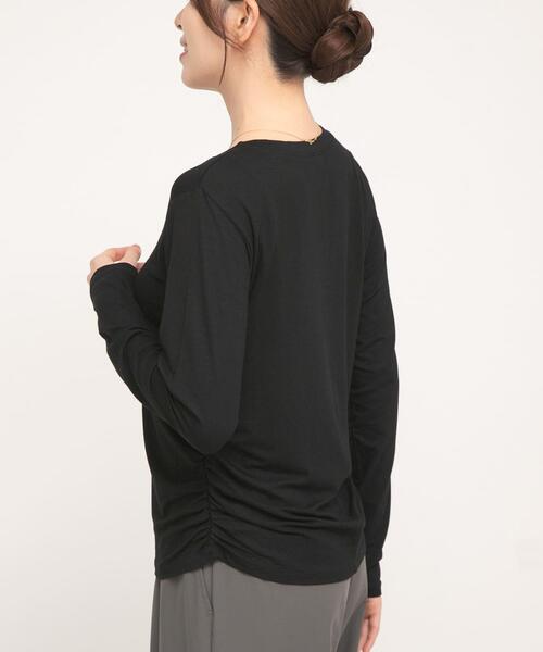 URBAN RESEARCH Sonny Label(アーバンリサーチサニーレーベル)の「SLAB Side Gather Tops(Tシャツ/カットソー・レディース・ブラック/オフホワイト/ブラウン・FREE)」の3枚目の写真