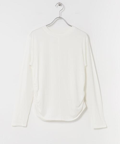URBAN RESEARCH Sonny Label(アーバンリサーチサニーレーベル)の「SLAB Side Gather Tops(Tシャツ/カットソー・レディース・ブラック/オフホワイト/ブラウン・FREE)」の4枚目の写真