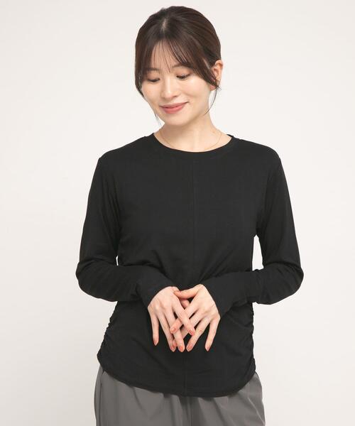URBAN RESEARCH Sonny Label(アーバンリサーチサニーレーベル)の「SLAB Side Gather Tops(Tシャツ/カットソー・レディース・ブラック/オフホワイト/ブラウン・FREE)」の6枚目の写真