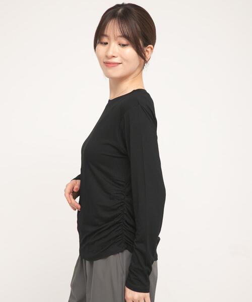URBAN RESEARCH Sonny Label(アーバンリサーチサニーレーベル)の「SLAB Side Gather Tops(Tシャツ/カットソー・レディース・ブラック/オフホワイト/ブラウン・FREE)」の8枚目の写真