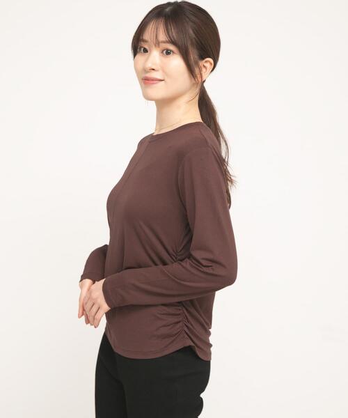 URBAN RESEARCH Sonny Label(アーバンリサーチサニーレーベル)の「SLAB Side Gather Tops(Tシャツ/カットソー・レディース・ブラック/オフホワイト/ブラウン・FREE)」の17枚目の写真