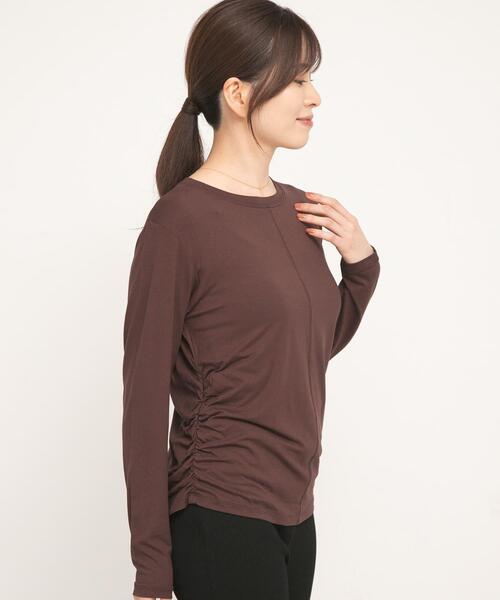 URBAN RESEARCH Sonny Label(アーバンリサーチサニーレーベル)の「SLAB Side Gather Tops(Tシャツ/カットソー・レディース・ブラック/オフホワイト/ブラウン・FREE)」の19枚目の写真