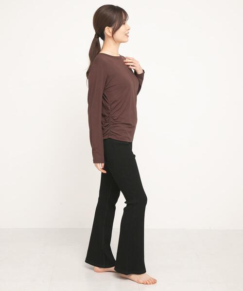 URBAN RESEARCH Sonny Label(アーバンリサーチサニーレーベル)の「SLAB Side Gather Tops(Tシャツ/カットソー・レディース・ブラック/オフホワイト/ブラウン・FREE)」の21枚目の写真