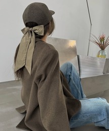 WILLFULLY(ウィルフリー)のwool touch back ribbon casquette cap(キャスケット)
