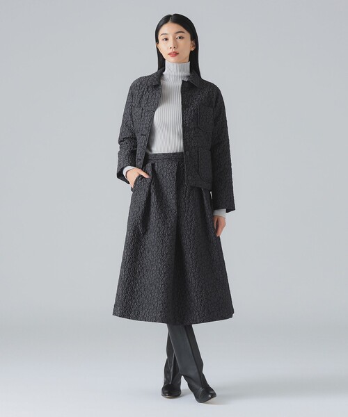 EFFE BEAMS（エッフェビームス）の「フクレ ジャカード スカート（スカート・レディース・ブラック系その他4・38/36）」の3枚目の写真