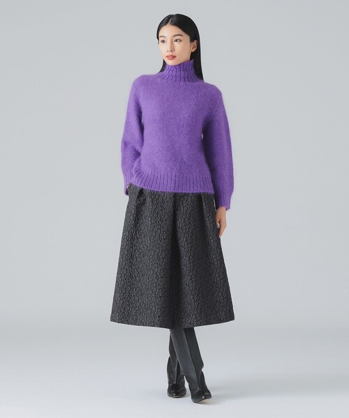 EFFE BEAMS（エッフェビームス）の「フクレ ジャカード スカート（スカート・レディース・ブラック系その他4・38/36）」の5枚目の写真