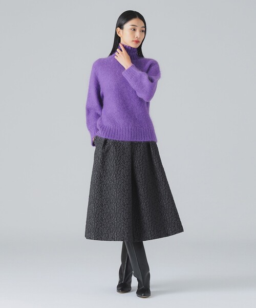 EFFE BEAMS（エッフェビームス）の「フクレ ジャカード スカート（スカート・レディース・ブラック系その他4・38/36）」の6枚目の写真