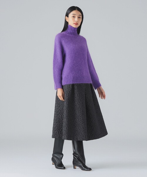 EFFE BEAMS（エッフェビームス）の「フクレ ジャカード スカート（スカート・レディース・ブラック系その他4・38/36）」の7枚目の写真