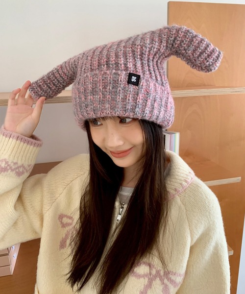 セール】うさ耳ニット帽/Horn Knit Hat（ニットキャップ/ビーニー
