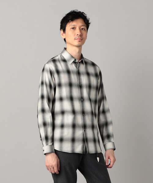 COMME CA MEN(コムサメン)の「オンブレチェック レギュラーカラーシャツ(シャツ/ブラウス・メンズ・ブラック・S/M/L)」の16枚目の写真