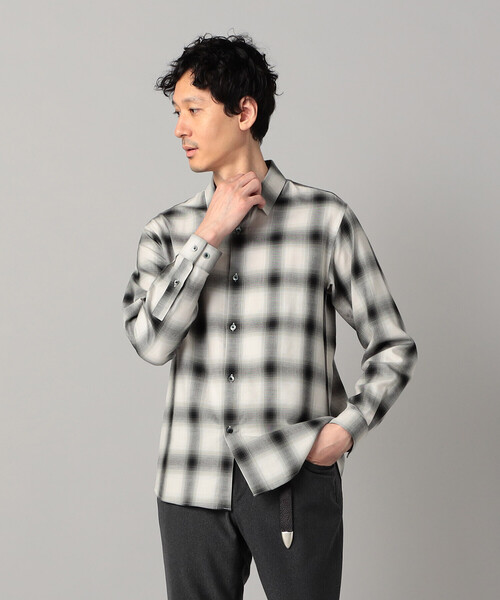 COMME CA MEN(コムサメン)の「オンブレチェック レギュラーカラーシャツ(シャツ/ブラウス・メンズ・ブラック・S/M/L)」の17枚目の写真