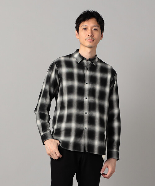 COMME CA MEN(コムサメン)の「オンブレチェック レギュラーカラーシャツ(シャツ/ブラウス・メンズ・ブラック・S/M/L)」の10枚目の写真