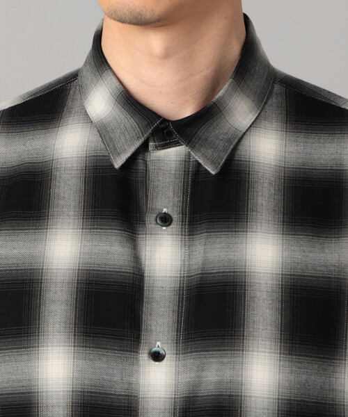 COMME CA MEN(コムサメン)の「オンブレチェック レギュラーカラーシャツ(シャツ/ブラウス・メンズ・ブラック・S/M/L)」の3枚目の写真