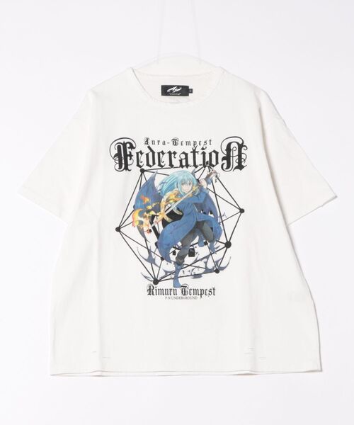JUGLANS(ユグランス)の「【P.N.UNDERGROUND/ピー.エヌ アンダーグラウンド】リムルダメージTEE(Tシャツ/カットソー・メンズ・ホワイト/ブラック/グレー・M/L)」の1枚目の写真