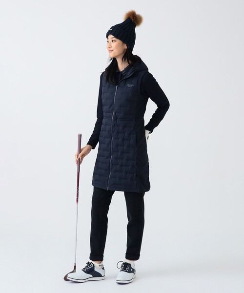BEAMS GOLF（ビームスゴルフ）の「▲PURPLE LABEL / 接結ダウン 切替ワンピース（ワンピース・レディース・ホワイト/ネイビー・LARGE/MEDIUM）」の3枚目の写真