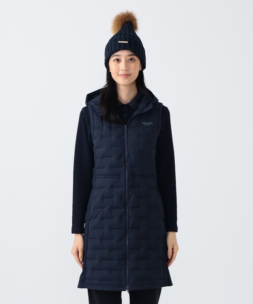 BEAMS GOLF（ビームスゴルフ）の「▲PURPLE LABEL / 接結ダウン 切替ワンピース（ワンピース・レディース・ホワイト/ネイビー・LARGE/MEDIUM）」の5枚目の写真