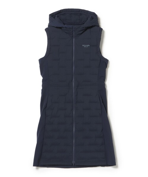 BEAMS GOLF（ビームスゴルフ）の「▲PURPLE LABEL / 接結ダウン 切替ワンピース（ワンピース・レディース・ホワイト/ネイビー・LARGE/MEDIUM）」の9枚目の写真