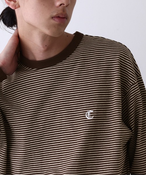 MDR(エムディアール)の「【Champion】リバースウィーブ ボーダーロンT(C3-C405)(Tシャツ/カットソー・メンズ・グレー/ブラウン・XL/L)」の15枚目の写真