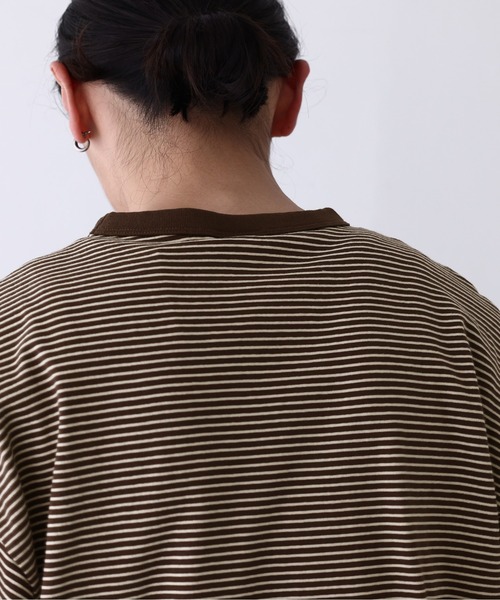 MDR(エムディアール)の「【Champion】リバースウィーブ ボーダーロンT(C3-C405)(Tシャツ/カットソー・メンズ・グレー/ブラウン・XL/L)」の16枚目の写真
