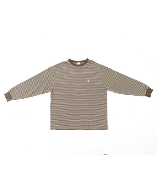 MDR(エムディアール)の「【Champion】リバースウィーブ ボーダーロンT(C3-C405)(Tシャツ/カットソー・メンズ・グレー/ブラウン・XL/L)」の10枚目の写真