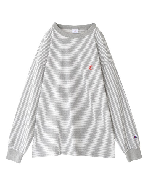 MDR(エムディアール)の「【Champion】リバースウィーブ ボーダーロンT(C3-C405)(Tシャツ/カットソー・メンズ・グレー/ブラウン・XL/L)」の6枚目の写真
