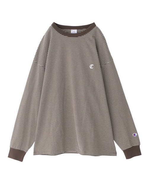 MDR(エムディアール)の「【Champion】リバースウィーブ ボーダーロンT(C3-C405)(Tシャツ/カットソー・メンズ・グレー/ブラウン・XL/L)」の8枚目の写真