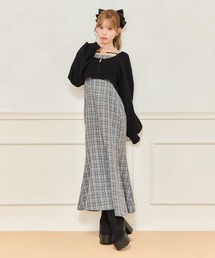 apres jour(アプレジュール)の【ニット別売り】アソートチェックマーメイドキャミワンピース(ワンピース)
