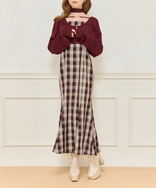 apres jour(アプレジュール)の「【ニット別売り】アソートチェックマーメイドキャミワンピース(ワンピース・レディース・ブラック系その他/ボルドー/ブラウン系その他・X-LARGE/SMALL/MEDIUM)」の21枚目の写真